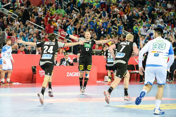 Aktualni evropski prvaki Nemci so po preobratu v drugem polčasu osvojili točko proti Sloveniji. | Foto: Mario Horvat/Sportida