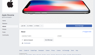 Ne nasedajte, Apple Slovenia na Facebooku ne podarja Iphona X