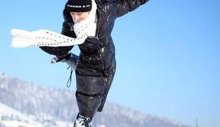 Video: Saša Lendero na sneg po želvje