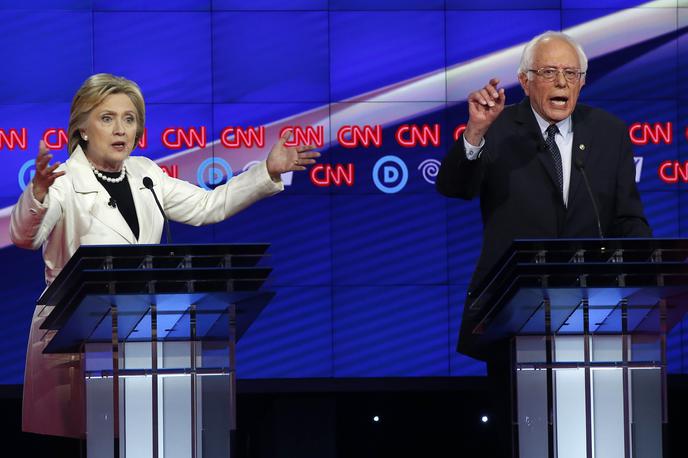 Hillary Clinton in Bernard Sanders | Foto Reuters