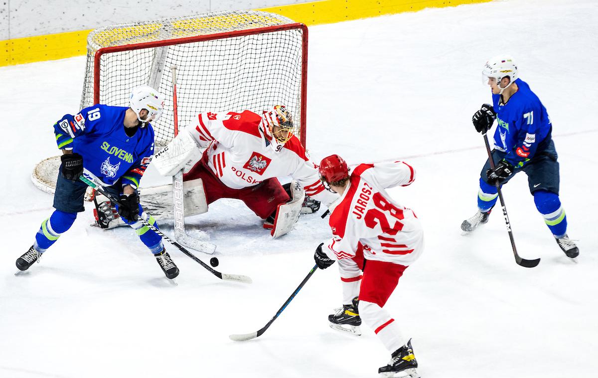 slovenska hokejska reprezentanca Poljska pripravljalni turnir | Slovenci so tesno, z 2:1 premagali Poljsko in si zagotovili prvo mesto na domačem turnirju. | Foto Matic Klanšek Velej/Sportida