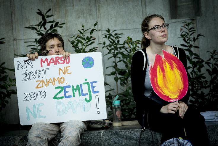 Mladi za podnebno pravičnost, protest | Foto: Ana Kovač