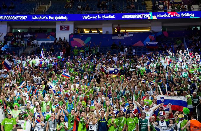 Finale EuroBasketa 2017 je spremljalo v Turčiji okrog 7.000 slovenskih navijačev. | Foto: 