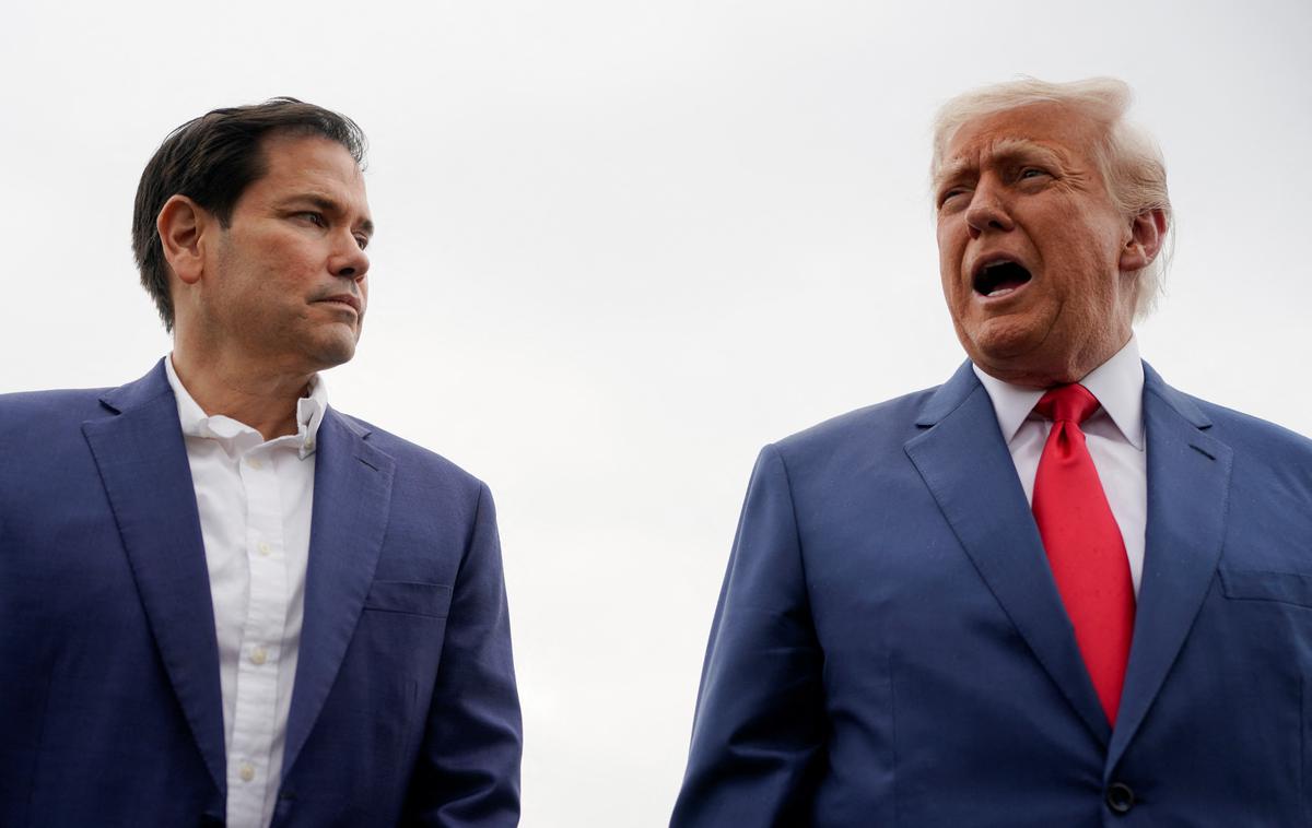 Marco Rubbio in Donald Trump | Marco Rubio je v četrtek izjavil, da se reorganizacija izvaja "verjetno na najbolj premišljen način doslej".  | Foto Reuters