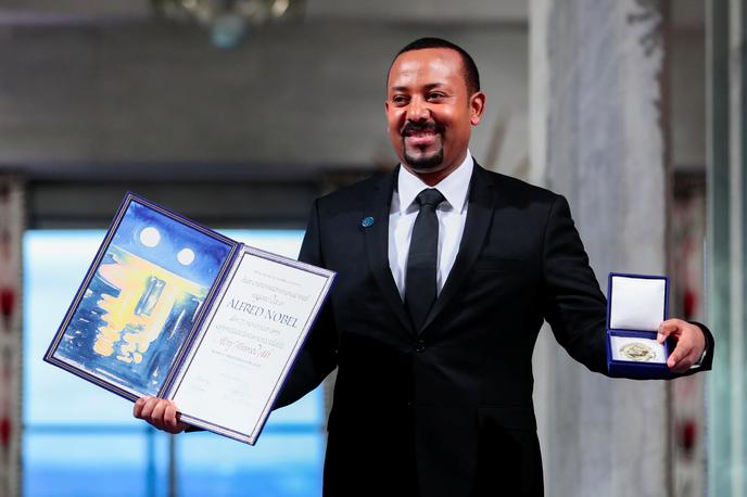 Abiy Ahmed | Etiopski premier Abiy Ahmed je ob prejemu nagrade za mir poudaril, da jo sprejema v imenu Etiopijcev in Eritrejcev, ki so se žrtvovali za mir.  | Foto Reuters