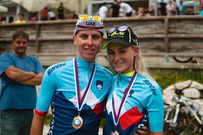 Tadej Pogačar Urška Žigart DP ITT Pokljuka 2019 | Urška in Tadej sta prispela v Kigali. | Foto STA