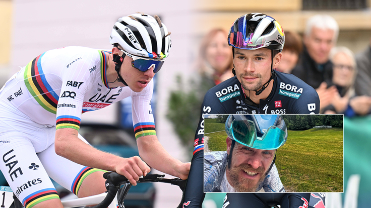 Kaj vse bi dal za noge Tadeja Pogačarja in Primoža Rogliča. Izraz na obrazu pove vse. | Foto: Red Bull - BORA - hansgrohe