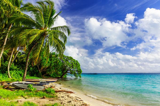 Kiribati, oceanska otoška država v srednjem tropskem Tihem oceanu, je ena od 18 držav, kjer še niso zabeležili primera okužbe z novim koronavirusom. | Foto: Getty Images