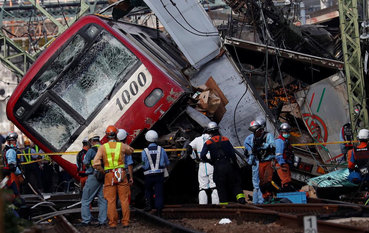 Nesreča vlaka Japonska | Foto Reuters