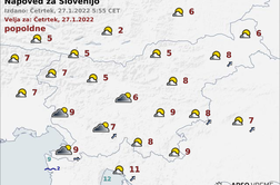 Čaka nas oblačno in suho vreme