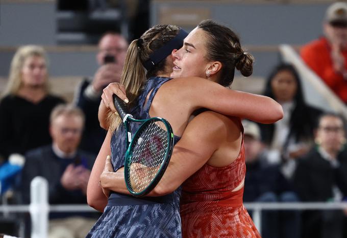 Arina Sabalenka in Paula Badosa sta sicer veliki prijateljici. | Foto: Reuters