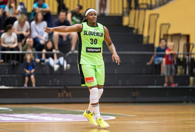 "Celjanka" Shante Evans bo kariero nadaljevala v Gironi. Še pred tem pa jo čaka prvi nastop za Slovenijo na EuroBasketu. | Foto: Sportida