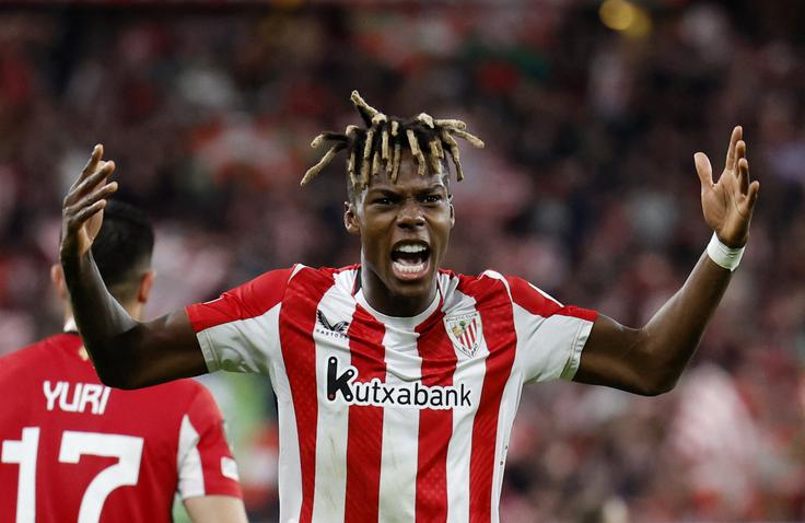 Nico Williams je mrežo Rome zatresel dvakrat. | Foto: Reuters