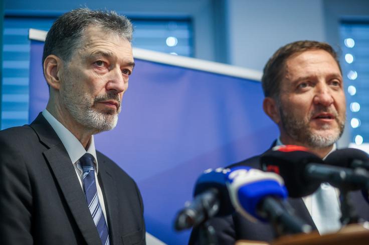 Matija Šenk in Klemen Boštjančič | Foto: STA