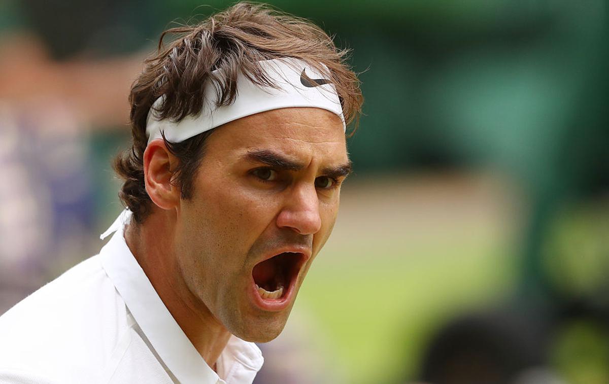 Roger Federer | Bolj ali manj je bil Federer na igrišču zelo miren. Znal pa je pokazati tudi čustva. Sploh, ko je bil mlad, je polomil marsikateri lopar. | Foto Gulliver/Getty Images
