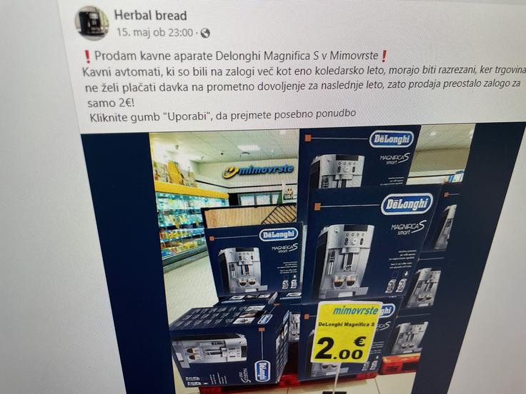 Profil Herbal bread ni edini, ki slovenske uporabnike nagovarja s smešno poceni kavnimi aparati.  | Foto: Matic Tomšič