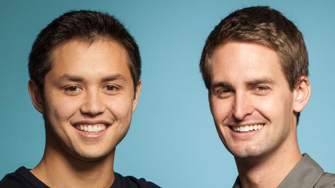 Evan Spiegel (desno) in Bobby Murphy (levo) sta Snapchat ustanovila leta 2012. Spoznala sta se na kalifornijski univerzi Stanford. | Foto: Snapchat
