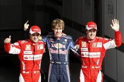 Vettel bo začel pred Ferrarijema