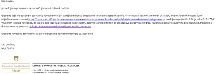 Urad predsednice | Foto: Urad predsednice Republike Slovenije