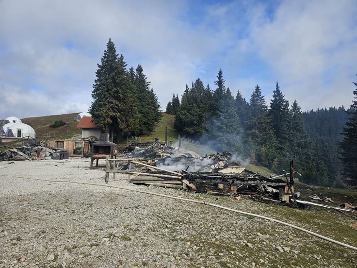 koča, Golte, požar | Foto: STA