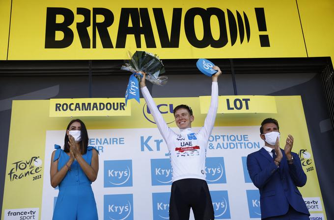 Tadej Pogačar je najboljši mladi kolesar na Dirki po Franciji, v skupnem seštevku pa jo je končal na odličnem drugem mestu. | Foto: Reuters