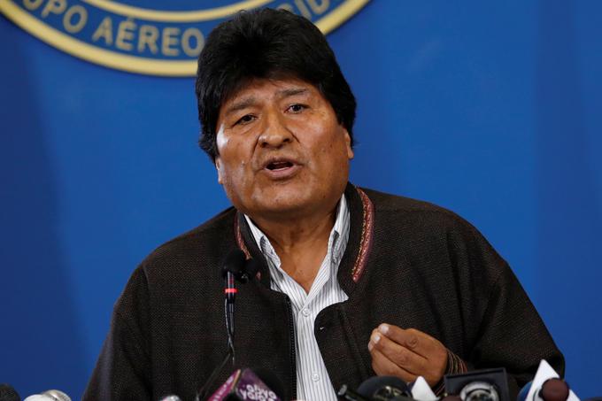 Morales je obsodil "najbolj zahrbten in najbolj podel državni udar v zgodovini", ki ga je po njegovih besedah izvedla senatorka Anezova. | Foto: Reuters