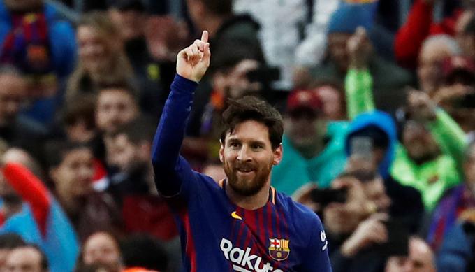 Messi je s 24 zadetki najboljši strelec španskega prvenstva. | Foto: Reuters