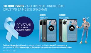 Telekom Slovenije in Xiaomi donirala onkološkemu društvu za moške OnkoMan