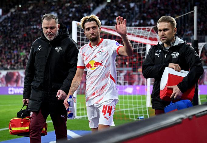 Kevin Kampl je po poškodbi zapustil igrišče v 51. minuti. | Foto: Reuters