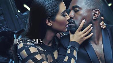 Kim Kardashian in Kanye West skupaj pred objektivom