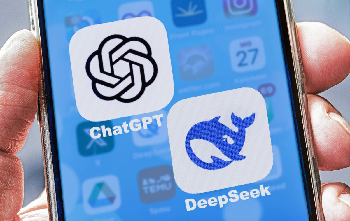 Deep Seek | DeepSeek je v tem tednu presegel ameriški ChatGPT po številu prenosov v Applovi trgovini z aplikacijami, kar je povzročilo paniko med vlagatelji v delnice tehnoloških podjetij. | Foto Guliverimage