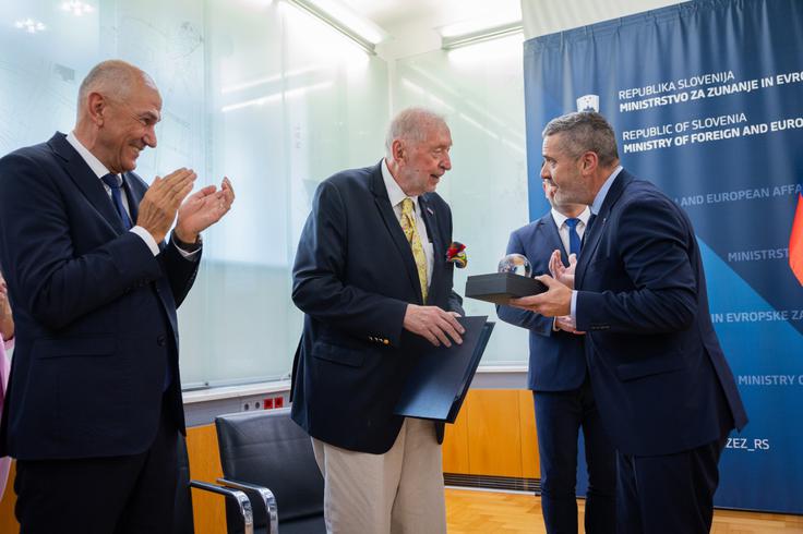 Dimitrij Rupel, Janez Janša, Zoran Stevanović in Tone Kajzer | Foto: STA