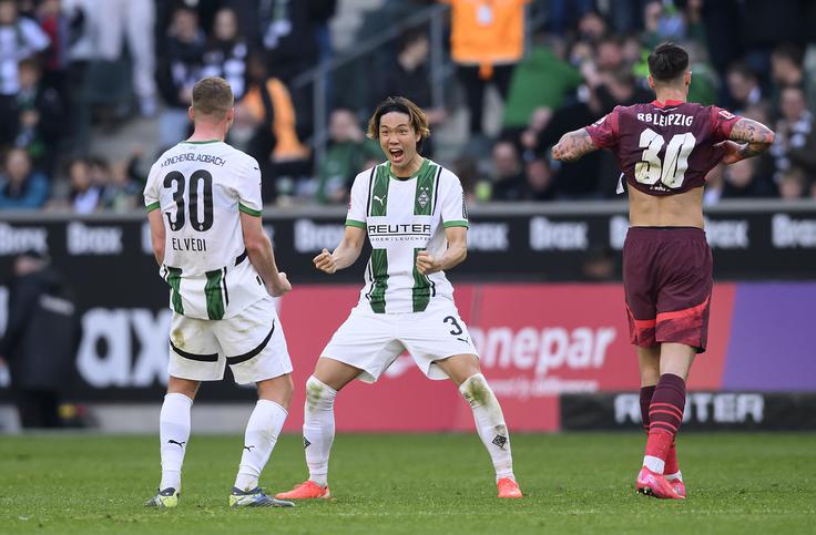 Benjamin Šeško je ostal brez točk na gostovanju v Mönchengladbachu. | Foto: Guliverimage