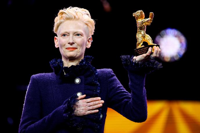 Tilda Swinton | Tilda Swinton, dobitnica zlatega medveda za življenjsko delo na letošnjem Berlinalu | Foto Reuters