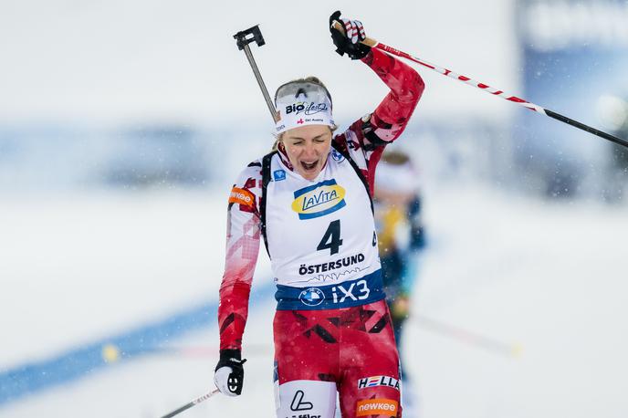 Lisa Theresa Hauser | Lisa Theresa Hauser je v zaključnem šrptintu premagala vodilno Finko Suvi Minkkinen. | Foto Guliverimage