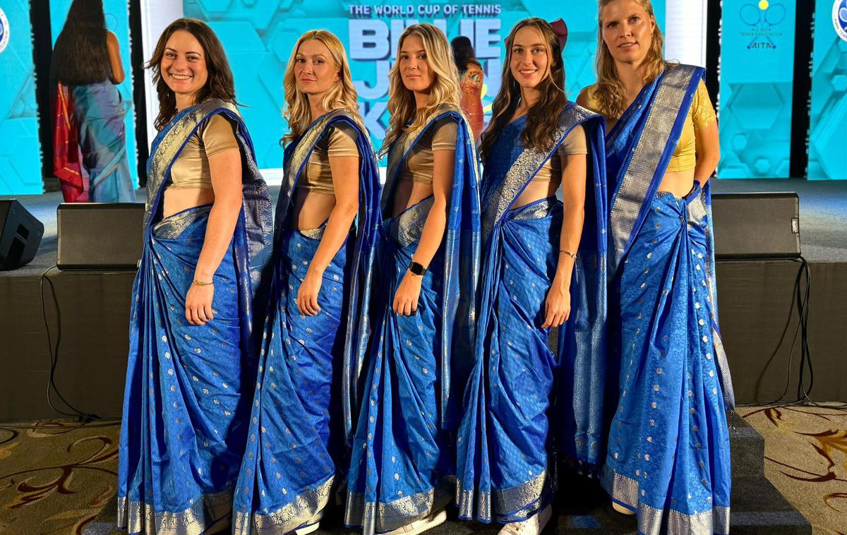 Slovenija, pokal Billie Jean King | Slovenke so dobro razpoložene. | Foto Teniška zveza Slovenije