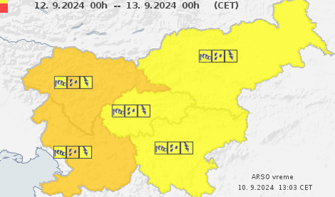 Polarni zrak drvi proti Sloveniji. Arso izdal opozorilo. #animacija