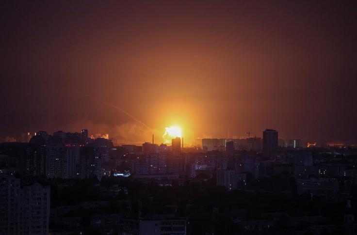 Kijev, eksplozije, napad, rakete | Foto: Reuters