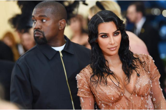 Kim Kardashian, Kanye West | Da na letošnji prireditvi Met Gala ni užival, je bilo očitno že takoj. | Foto Getty Images