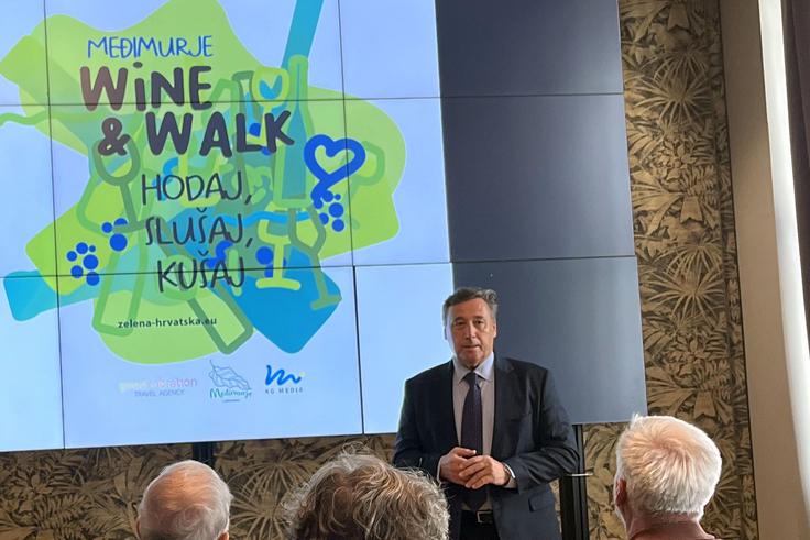 vinograd, Medžimurje. Međimurje, Bruno Bonifačić Direktor predstavništva Hrvaške turistične skupnosti v Sloveniji Bruno Bonifačić na predstavitvi turistične ponudbe Medžimurja v Ljubljani | Foto: Srdjan Cvjetović