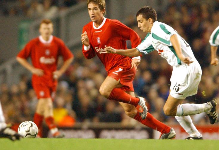 Na znameniti tekmi med Liverpoolom in Olimpijo na Anfieldu oktobra leta 2003. | Foto: Reuters