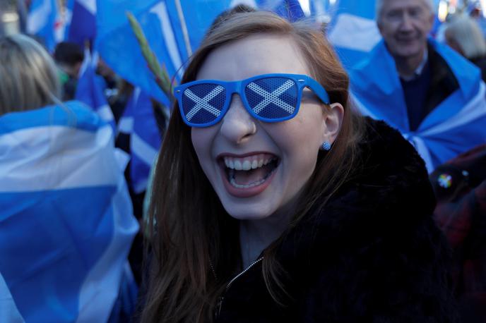 Protesti na Škotskem | V primeru izstopa Velike Britanije iz EU bi na Škotskem ponovni referendum o neodvisnosti od Združenega kraljestva radi pripravili v dveh letih. | Foto Reuters