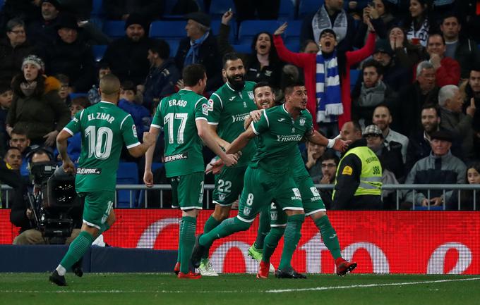 Leganes je z uvrstitvijo v polfinale španskega pokala dosegel največji uspeh v zgodovini kluba. V najvišjem španskem razredu nastopa šele drugo sezono zapored. | Foto: Reuters