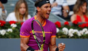 Rafael Nadal v Madridu na 72. zmage na turnirjih ATP