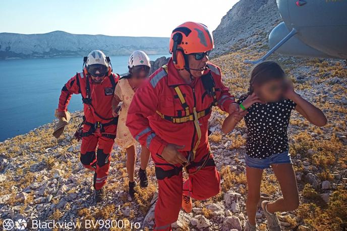 Pag, pogrešani turisti | Iskalna akcija je zaključena. Nihče ni poškodovan, a so bili vsi štirje turisti močno dehidrirani.  | Foto HGSS - Hrvaška gorska reševalna služba