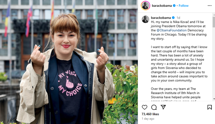 Nika Kovač | Foto: Posnetek zaslona / Instagram