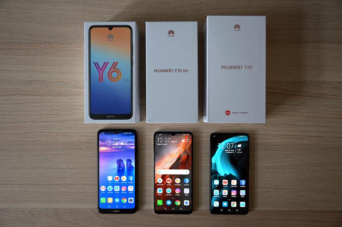 Trojica novih telefonov iz Huaweia. Manjka samo P30 Pro. | Foto: Peter Susič