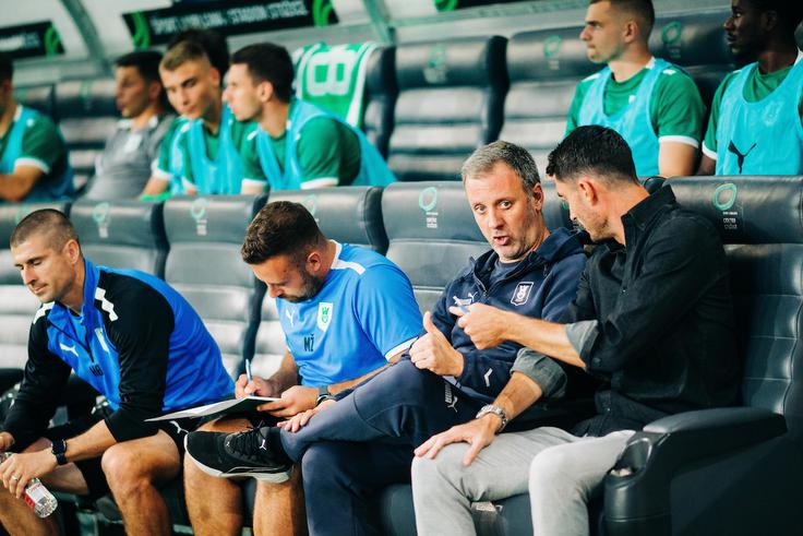 Trener Albert Riera je prvič v trenerski karieri z Olimpijo zaostajal v 1. SNL po prvem polčasu. | Foto: Siniša Kanižaj/Sportida