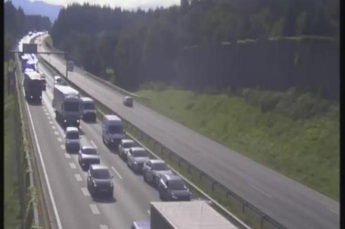 štajerka, nesreča, A1/E57, Maribor - Ljubljana, počivališče Zima, pogled proti Ljubljani | Zastoji na štajerski avtocesti | Foto DARS