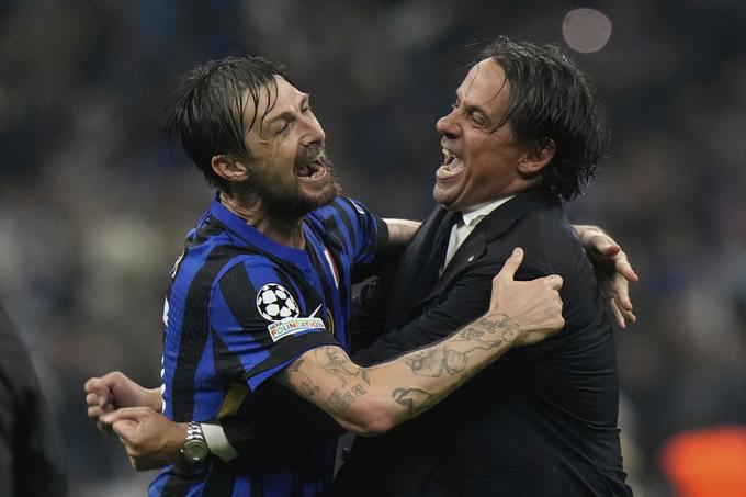 Francesco Acerbi in trener Interja Simone Inzaghi | Foto: Guliverimage